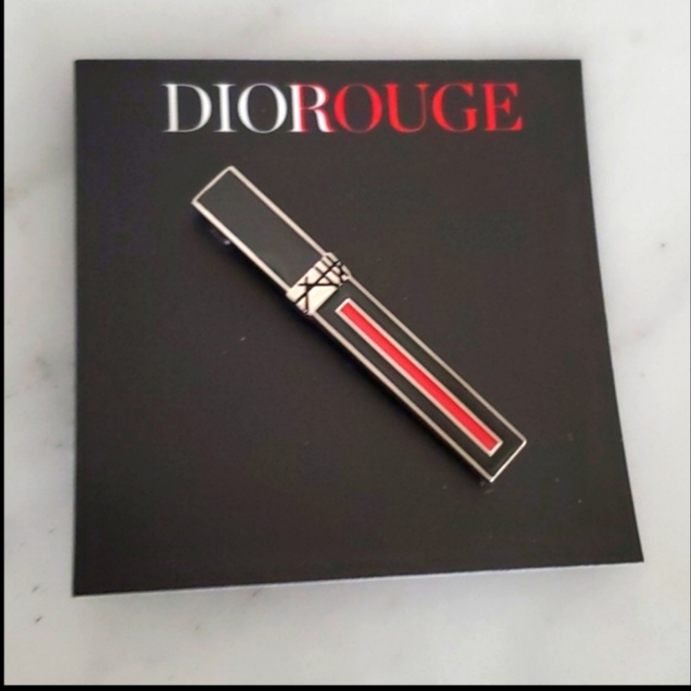 Rare hard to find DIOR ROUGE pin brooch. DIOR lipstick pin